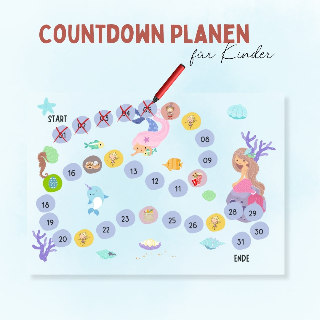 Kinderkalender zum Selbstausdrucken - Countdownkalender für Kinder