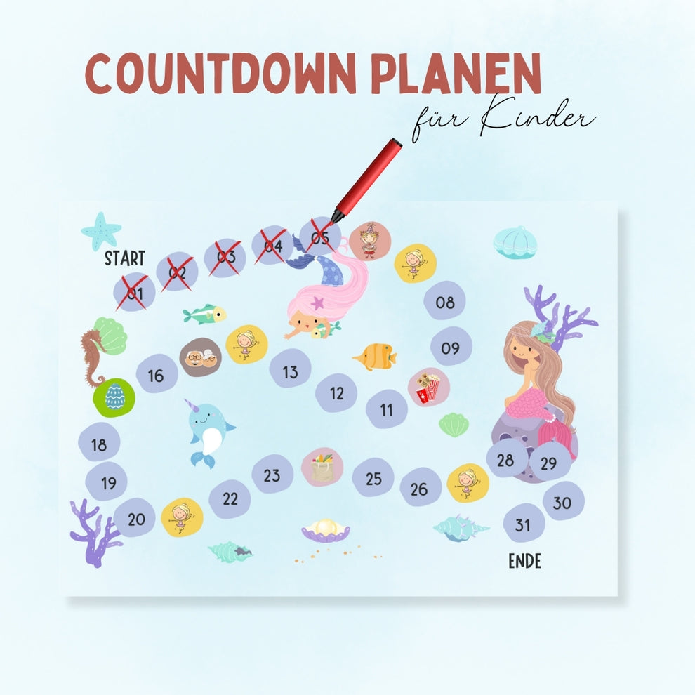 Kinderkalender zum Selbstausdrucken - Countdownkalender für Kinder ...