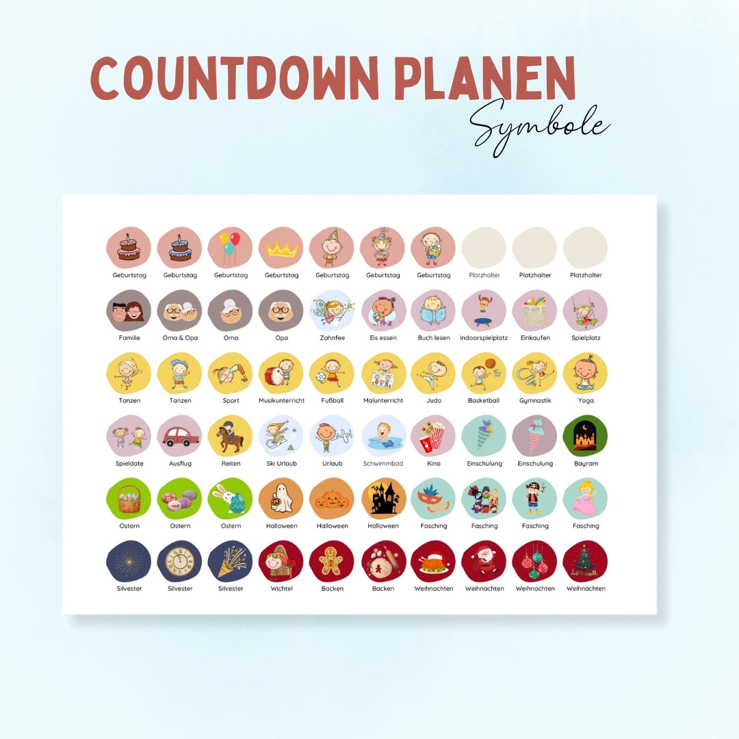 Kinderkalender zum Selbstausdrucken - Countdownkalender für Kinder