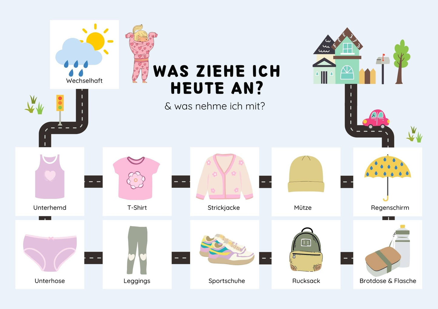 Anziehkarten für Kinder – Jahreszeiten-Bundle