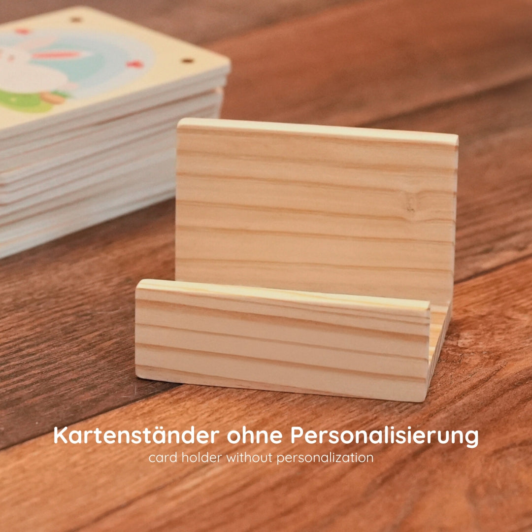 Kartenständer aus Holz