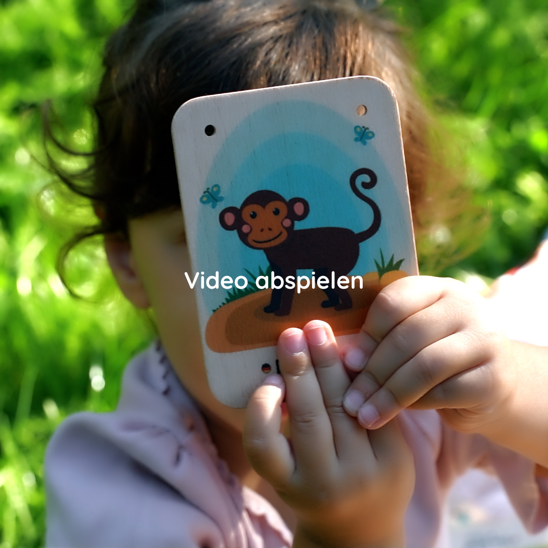 Montessori Lernkarten mit Tiermotiven zur Sprachförderung von Kindern